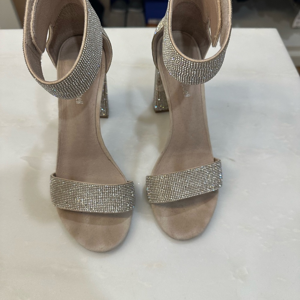 Elegant Silver Strappy Heels